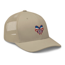 Load image into Gallery viewer, 'Red, White, & Blue Bow' Trucker Cap