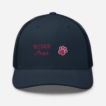 Load image into Gallery viewer, ‘Blessed Mom Pet Paw Print’ Trucker Cap