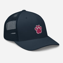 Load image into Gallery viewer, ‘Large Pink Pet Paw Print’ Trucker Cap