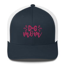Load image into Gallery viewer, ‘Dog Mom Paw Print In Pink Font’ Trucker Cap