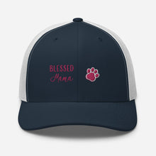 Load image into Gallery viewer, ‘Blessed Mom Pet Paw Print’ Trucker Cap