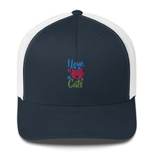Load image into Gallery viewer, 'I Love Cats' Trucker Cap
