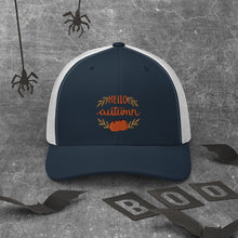 Load image into Gallery viewer, 'Hello Autumn Pumpkin' Trucker Cap