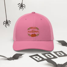 Load image into Gallery viewer, 'Hello Autumn Pumpkin' Trucker Cap