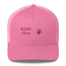 Load image into Gallery viewer, ‘Blessed Mom Pet Paw Print’ Trucker Cap