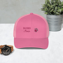 Load image into Gallery viewer, ‘Blessed Mom Pet Paw Print’ Trucker Cap