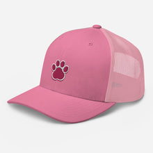 Load image into Gallery viewer, ‘Large Pink Pet Paw Print’ Trucker Cap