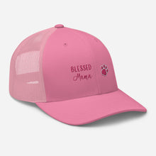 Load image into Gallery viewer, ‘Blessed Mom Pet Paw Print’ Trucker Cap