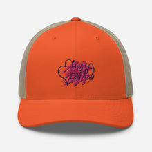 Load image into Gallery viewer, ‘My Love’ Pink & Purple Heart Trucker Cap