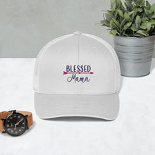 Load image into Gallery viewer, ‘Blessed Mama’ Trucker Cap