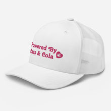 Load image into Gallery viewer, 'Powered By Cats & Cola Paw Print' Trucker Cap