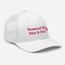 Load image into Gallery viewer, 'Powered By Cats & Cola Paw Print' Trucker Cap
