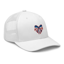 Load image into Gallery viewer, 'Red, White, & Blue Bow' Trucker Cap
