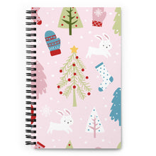 Load image into Gallery viewer, 'Pink Holiday' Spiral notebook
