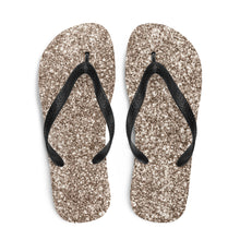 Load image into Gallery viewer, 'Gold Glitter Print' Flip-Flops