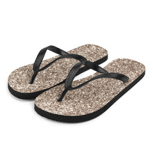 Load image into Gallery viewer, 'Gold Glitter Print' Flip-Flops