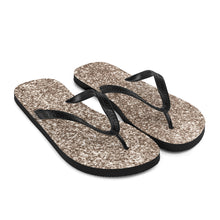 Load image into Gallery viewer, 'Gold Glitter Print' Flip-Flops