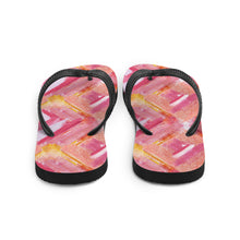 Load image into Gallery viewer, 'Pink Lipstick Swatch Print' Flip-Flops