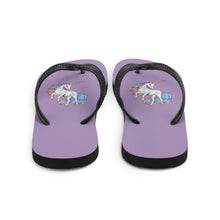 Load image into Gallery viewer, 'Purple Unicorn' Flip-Flops
