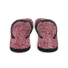 Load image into Gallery viewer, 'Pink Sparkle Glitter Print' Flip-Flops
