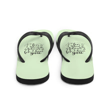 Load image into Gallery viewer, 'For I Know The Plans I Have For You' Green Flip-Flops