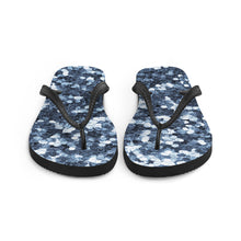 Load image into Gallery viewer, 'Blue Sparkle Glitter Confetti Print' Flip-Flops