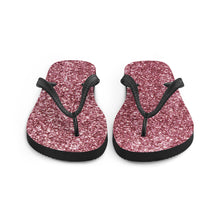 Load image into Gallery viewer, 'Pink Sparkle Glitter Print' Flip-Flops