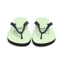 Load image into Gallery viewer, 'For I Know The Plans I Have For You' Green Flip-Flops