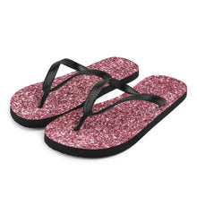 Load image into Gallery viewer, 'Pink Sparkle Glitter Print' Flip-Flops