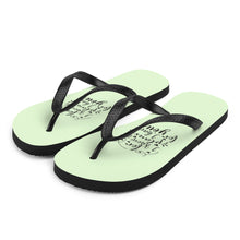 Load image into Gallery viewer, 'For I Know The Plans I Have For You' Green Flip-Flops