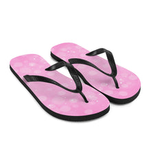 Load image into Gallery viewer, 'Bubblegum Pink Bubble Print' Flip-Flops