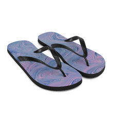 Load image into Gallery viewer, 'Pink & Blue Tie Dye Swirl Print' Flip-Flops