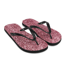 Load image into Gallery viewer, 'Pink Sparkle Glitter Print' Flip-Flops