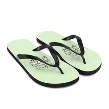Load image into Gallery viewer, 'For I Know The Plans I Have For You' Green Flip-Flops