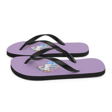 Load image into Gallery viewer, 'Purple Unicorn' Flip-Flops