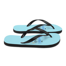 Load image into Gallery viewer, 'Summer Vibes Only' Blue Flip-Flops