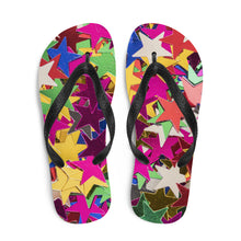 Load image into Gallery viewer, 'Multi Colored Star Confetti Print' Flip-Flops