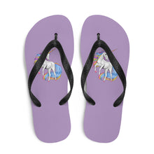 Load image into Gallery viewer, 'Purple Unicorn' Flip-Flops