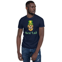 Load image into Gallery viewer, 'Best Lad Lucky Golden Retriever Dog' Short-Sleeve Unisex T-Shirt