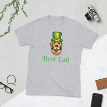 Load image into Gallery viewer, 'Best Lad Lucky Golden Retriever Dog' Short-Sleeve Unisex T-Shirt