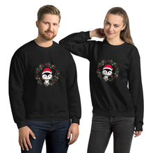 Load image into Gallery viewer, 'Penguin Wreath Holiday' Unisex Sweatshirt
