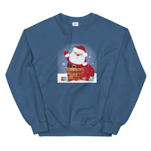 Load image into Gallery viewer, 'Santa Coming Down The Chimney' Unisex Sweatshirt