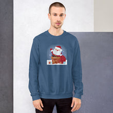 Load image into Gallery viewer, 'Santa Coming Down The Chimney' Unisex Sweatshirt