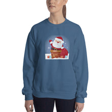 Load image into Gallery viewer, 'Santa Coming Down The Chimney' Unisex Sweatshirt