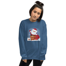 Load image into Gallery viewer, 'Santa Coming Down The Chimney' Unisex Sweatshirt