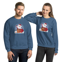 Load image into Gallery viewer, 'Santa Coming Down The Chimney' Unisex Sweatshirt
