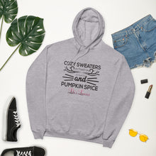 Load image into Gallery viewer, 'Cozy Sweaters and Pumpkin Spice' Unisex fleece hoodie