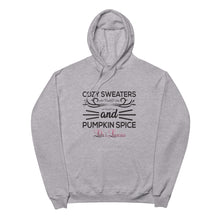 Load image into Gallery viewer, 'Cozy Sweaters and Pumpkin Spice' Unisex fleece hoodie