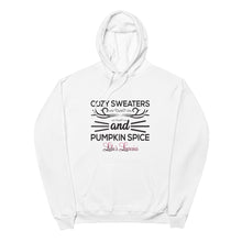 Load image into Gallery viewer, 'Cozy Sweaters and Pumpkin Spice' Unisex fleece hoodie