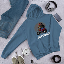 Load image into Gallery viewer, 'Just Cruisin' Motorcycle Hog' Unisex Hoodie